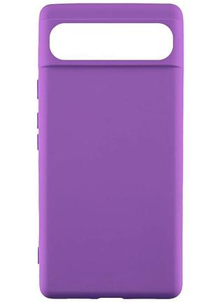 Чехол tpu getman liquid silk для google pixel 7a фиолетовый / purple