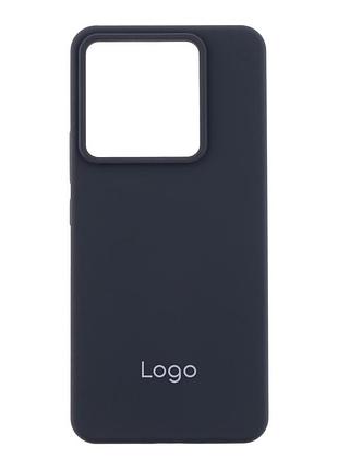 Чехол-накладка liquid silicone (aa) с защитой на камеру для xiaomi redmi note 13 pro 5g/poco x6 5g black