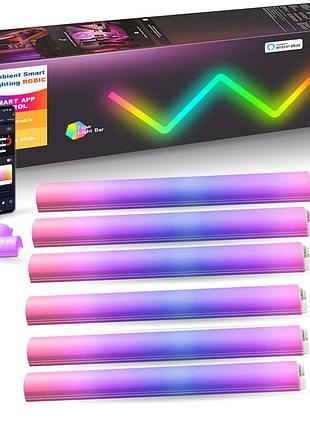 Настінний світильник lines sal-013b bluetooth usb interface with app (6+1 pcs) white