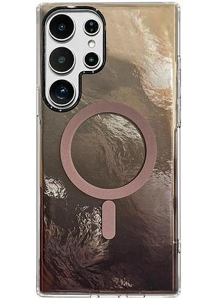Яскравий чохол shiny mountain (блискуча гора) для samsung galaxy s25 ultra з технологією magfit chocolate