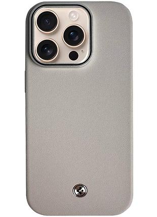 Чехол sgp pc+leather with magsafe для apple iphone 16 pro (6.3") grey