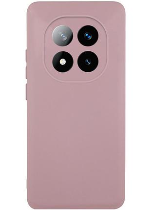 Чехол tpu getman liquid silk full camera для xiaomi redmi note 14 pro 5g розовый / pink sand