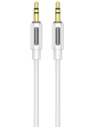 Аудіо кабель aux borofone bl20 true sound silicone (1m) white