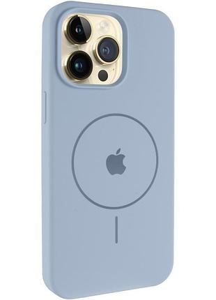 Чохол silicone case full protective (aa) v2 with magsafe для apple iphone 11 pro max (6.5") блакитний / lilac blue