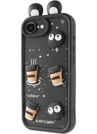 Чехол tpu toys case with ears для apple iphone 16e (6.1") black