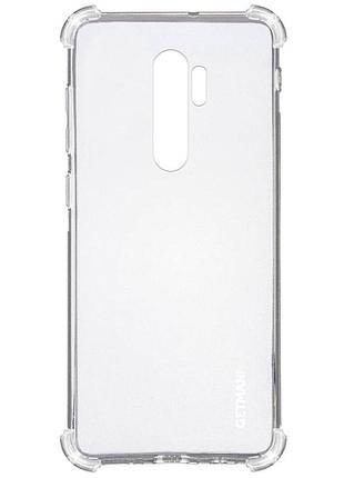 Tpu чохол getman ease logo посилені кути для xiaomi redmi note 8 pro безбарвний (прозорий)