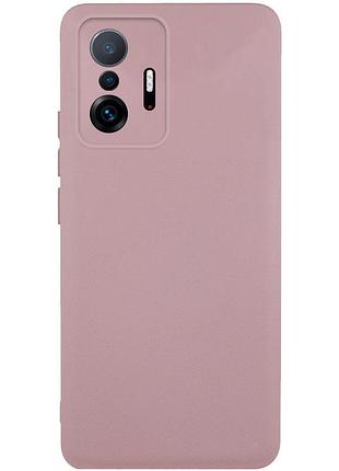 Чехол silicone cover lakshmi full camera (aaa) для xiaomi 11t / 11t pro розовый / pink sand