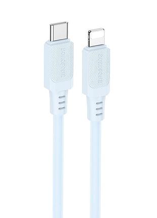 Дата кабель borofone bx115 lotto type-c to lightning 27w (1m) blue