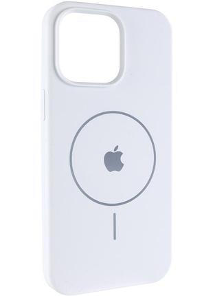 Чохол silicone case full protective (aa) v2 with magsafe для apple iphone 15 (6.1") білий / white