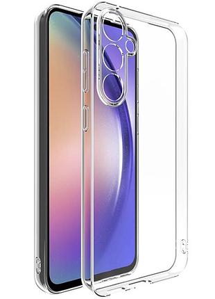 Чохол tpu transparent 1.5 мм із захистом камери для samsung galaxy s25+ / galaxy s24+, прозорий захисний кейс безбарвний