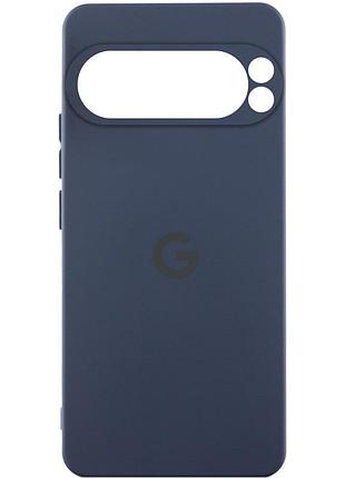 Чехол silicone cover lakshmi full camera (aaa) with logo для google pixel 9 pro xl темно-синий / midnight blue