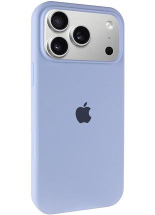 Чехол silicone case full protective (aa) для apple iphone 17 pro (6.3") голубой / lilac blue