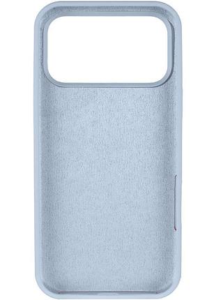 Чехол silicone case full protective (aa) для apple iphone 17 pro (6.3") голубой / lilac blue 3