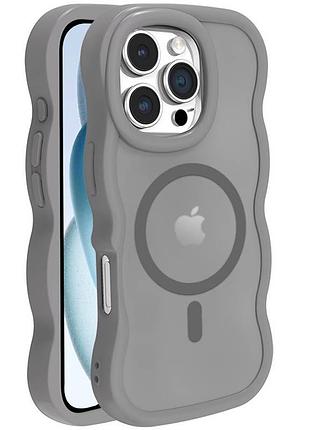 Чехол tpu+pc undine with magsafe для apple iphone 16 pro (6.3") grey