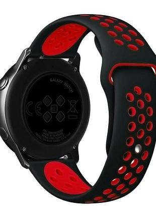 Ремешок universal 20mm silicone n sport samsung/amazfit/huawei black red (35718_3577901)