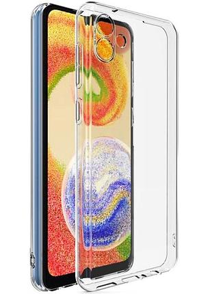 Чохол tpu transparent 1.5 мм із захистом камери для samsung galaxy a06, прозорий захисний кейс безбарвний