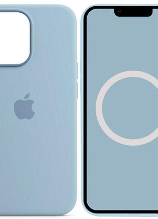 Чохол silicone case (aaa) with magsafe and animation для apple iphone 13 pro (6.1") блакитний / blue fog