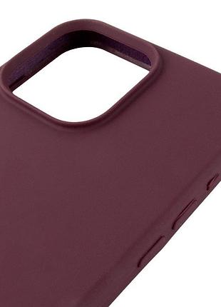 Чехол silicone case (aa) logo with magsafe для apple iphone 11 (6.1") бордовый / plum 4