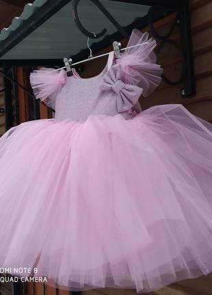 Плаття на рік рожеве фатиновое ошатне бальне2 фото