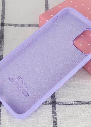 Чехол silicone case full protective (aa) для apple iphone 11 pro max (6.5") сиреневый / dasheen 3