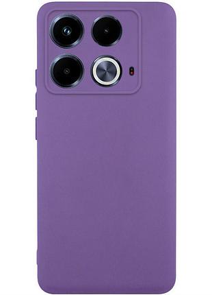 Чохол tpu getman liquid silk full camera для infinix note 40 4g фіолетовий / amethyst
