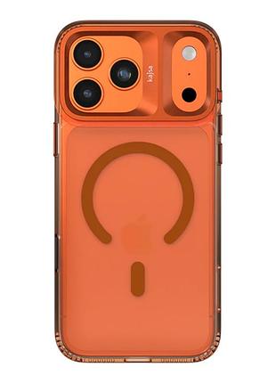Чехол-накладка kajsa trans-shield с поддержкой magsafe для iphone17 pro orange b-ring