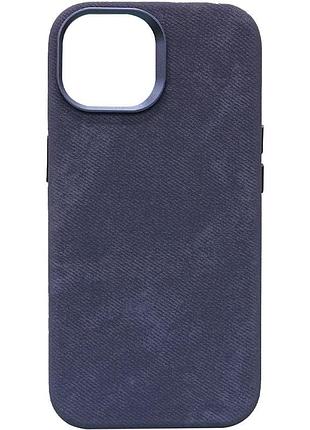 Чохол denim with magsafe для apple iphone 14 (6.1") blue