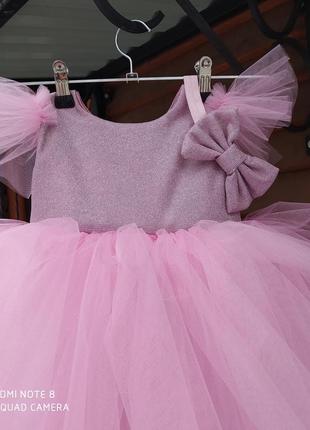 Плаття на рік рожеве фатиновое ошатне бальне3 фото