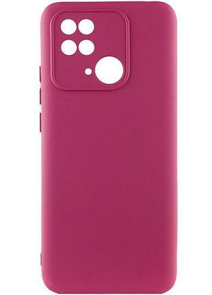 Чехол silicone cover lakshmi full camera (a) для xiaomi poco c40 бордовый / marsala