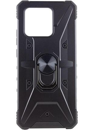 Ударопрочный чехол pathfinder ring для xiaomi redmi 10c / poco c40 черный / black