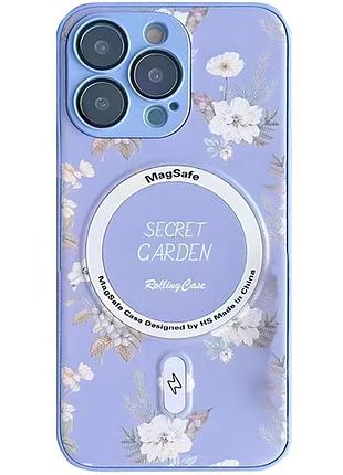 Прочная tpu накладка pc secret garden технология magsafe для iphone 16 pro lilac