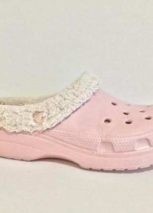 Тёплые шлёпанцы тапочки сабо клоги кроксы crocs m6-w8