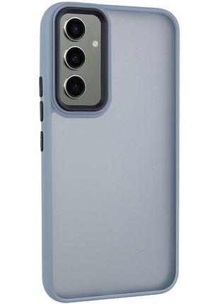 Чехол tpu+pc lyon frosted для samsung galaxy s24+ sierra blue