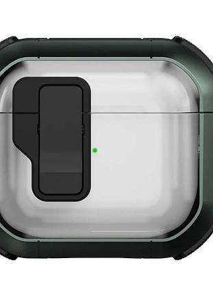 Футляр противоударный locking button для наушников airpods 3 apple green