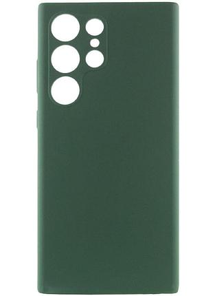 Чехол silicone cover lakshmi full camera (aaa) для samsung galaxy s23 ultra зеленый / cyprus green