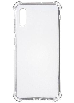 Чехол-накладка getman ease logo tpu для xiaomi redmi 9a , прозрачный защитный кейс с усиленными углами бесцветный (прозрачный)