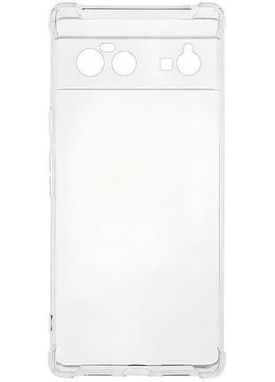 Tpu чохол getman ease logo посилені кути full camera для google pixel 6 безбарвний (прозорий)