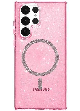 Чехол tpu eclipse sparkle (magfit) для samsung galaxy s24 ultra стильный защитный кейс с мерцающим эффектом sparkle и поддержкой