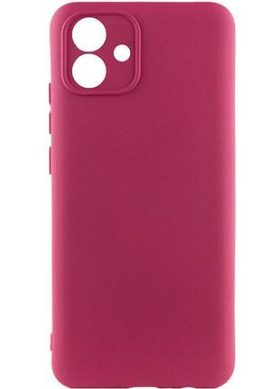 Чехол tpu getman liquid silk full camera для samsung galaxy a07 бордовый / marsala