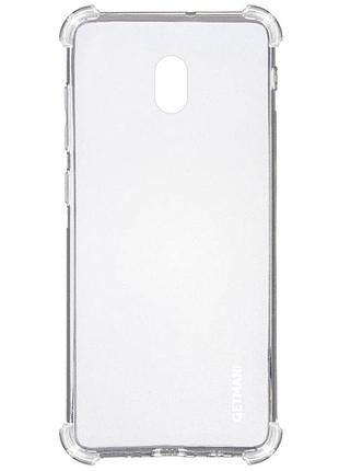 Tpu чехол getman ease logo усиленные углы для xiaomi redmi 8a бесцветный (прозрачный)