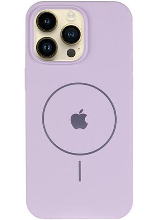 Чехол silicone case full protective (aa) v2 with magsafe для apple iphone 16 pro max (6.9") сиреневый / lilac 3