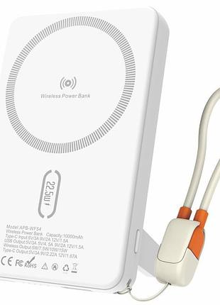 Портативний зп power bank amaya wf54 15w+pd22.5w з бзп 10000 mah white
