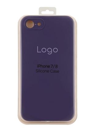 Чехол silicone case square full size with frame для iphone 7/8/se 2020 amethyst 3