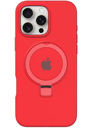 Чехол silicone case full protective with ring для apple iphone 16 pro max (6.9") red