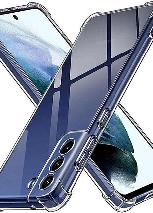 Tpu чохол getman ease logo посилені кути full camera для samsung galaxy s22+ безбарвний (прозорий)