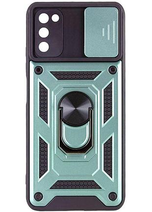Чехол ummi camshield serge ring для samsung galaxy a03s зеленый