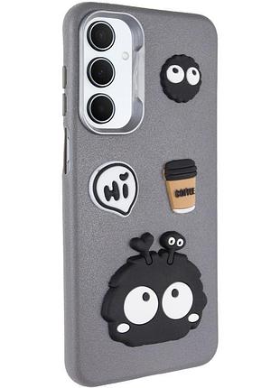Чохол tpu leather toys для samsung galaxy s24 fe monster / grey