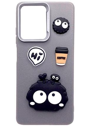 Чехол tpu leather toys для apple iphone 17 pro (6.3") monster / grey