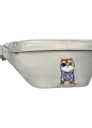 Сумка nimmy oblique satchel glasses cool series 41x10x17.5 см little hipster man серый (36946_3609609)