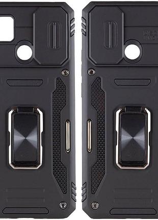 Ударопрочный чехол camshield army ring для xiaomi redmi 9c / 10a черный / black